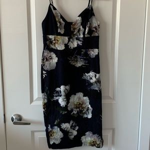 Navy floral dress